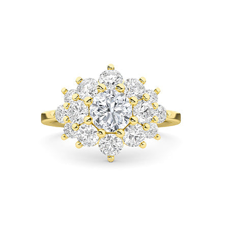 18K Lab-Grown Diamond Ring – LR68692 - Yellow Gold