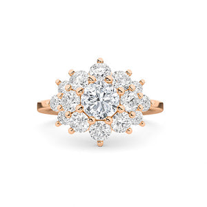 18K Lab-Grown Diamond Ring – LR68692 - Rose Gold