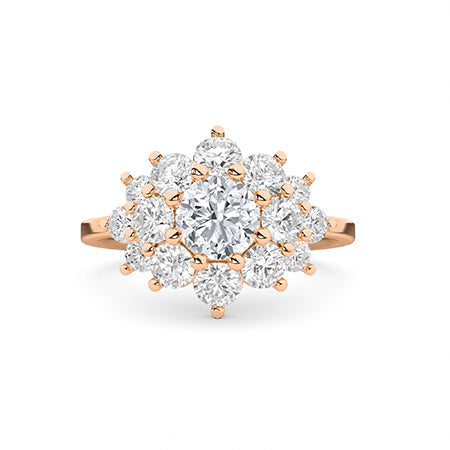 18K Lab-Grown Diamond Ring – LR68692 - Rose Gold