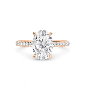 18K Lab-Grown Diamond Ring – LR68754 - Rose Gold