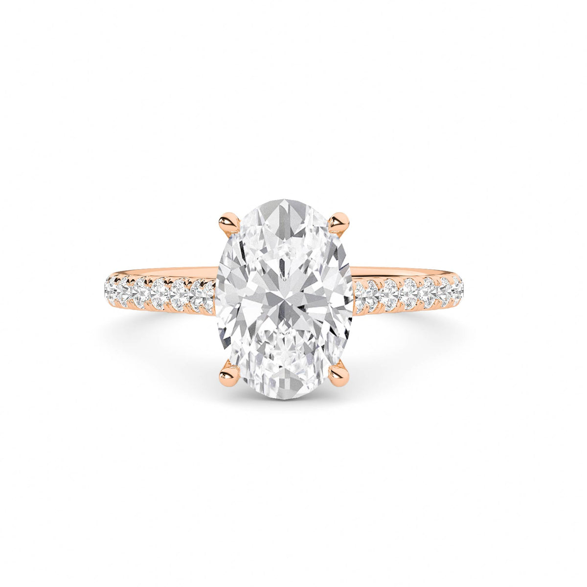 18K Lab-Grown Diamond Ring – LR68754 - Rose Gold