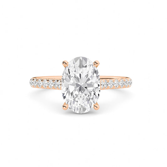 18K Lab-Grown Diamond Ring – LR68754 - Rose Gold