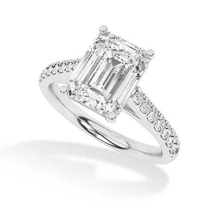 Emerald LG Diamond Ring in Yellow Gold - Binson Diamonds Antwerp