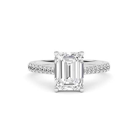 Emerald LG Diamond Ring in Yellow Gold - Binson Diamonds Antwerp