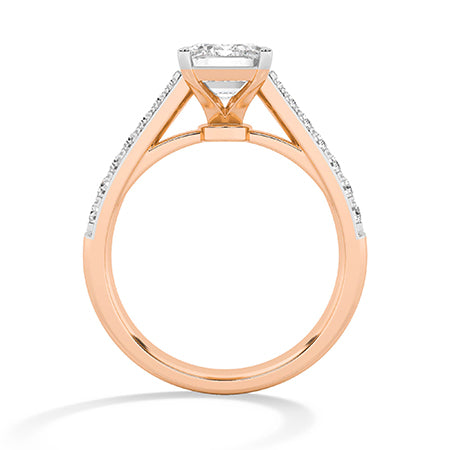 Emerald LG Diamond Ring in White Gold - Binson Diamonds Antwerp