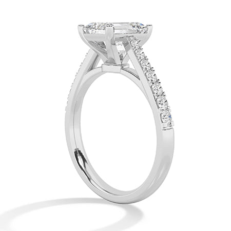 Emerald LG Diamond Ring in Yellow Gold - Binson Diamonds Antwerp