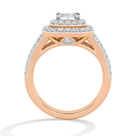 Emerald LG Diamond Ring in Yellow Gold - Binson Diamonds Antwerp