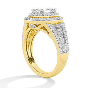 Emerald LG Diamond Ring in White Gold - Binson Diamonds Antwerp