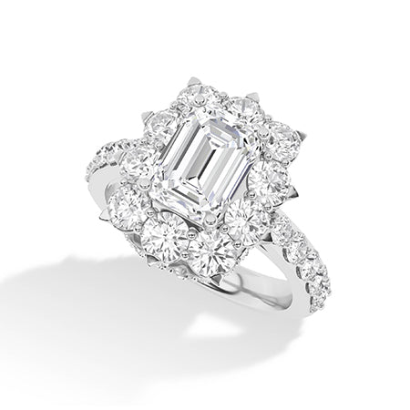 LG Diamond Ring in Rose Gold - Binson Diamonds Antwerp