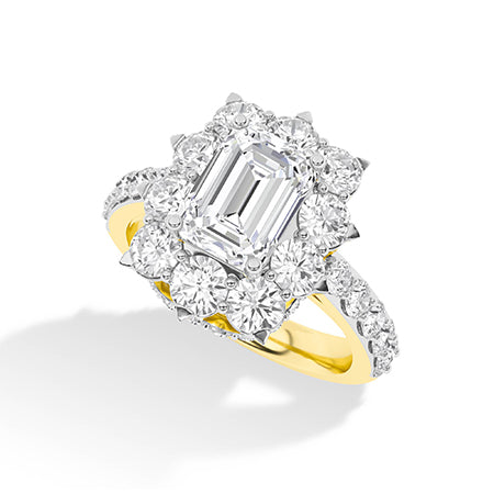 LG Diamond Ring in Rose Gold - Binson Diamonds Antwerp