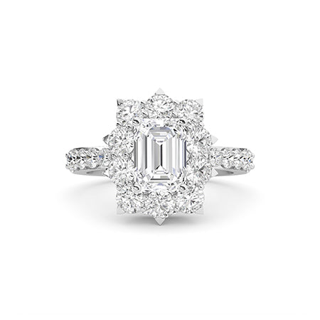 LG Diamond Ring in Rose Gold - Binson Diamonds Antwerp