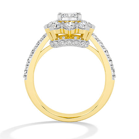 LG Diamond Ring in Rose Gold - Binson Diamonds Antwerp