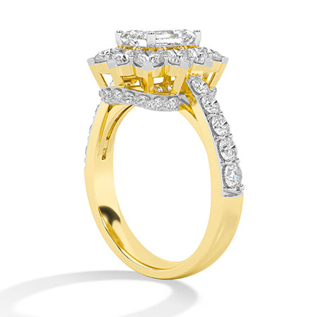 LG Diamond Ring in Rose Gold - Binson Diamonds Antwerp