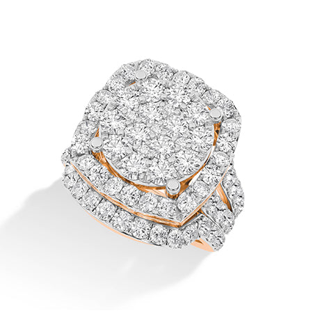 LG Diamond Ring in Yellow Gold - Binson Diamonds Antwerp