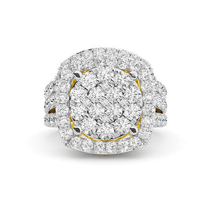 LG Diamond Ring in Yellow Gold - Binson Diamonds Antwerp