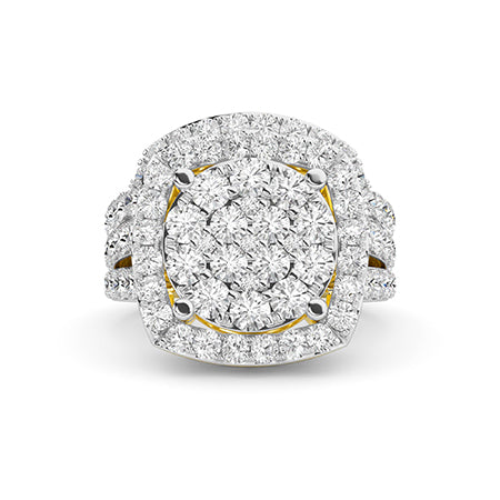 LG Diamond Ring in Yellow Gold - Binson Diamonds Antwerp