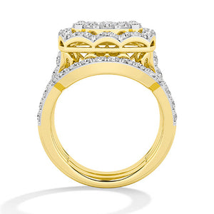 Lab-Grown Diamond Ring in 18K yellow gold, front view