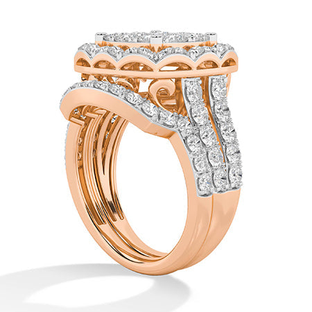 LG Diamond Ring in Yellow Gold - Binson Diamonds Antwerp