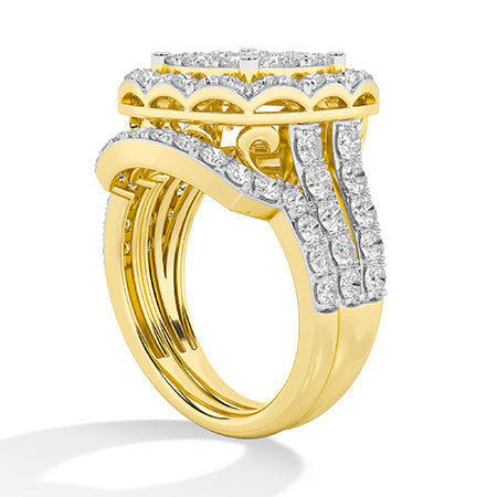LG Diamond Ring in Yellow Gold - Binson Diamonds Antwerp