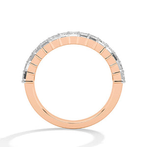 Lab-Grown Diamond Ring in 18K rose gold, front view
