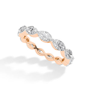 LG Diamond Ring in Rose Gold - Binson Diamonds Antwerp