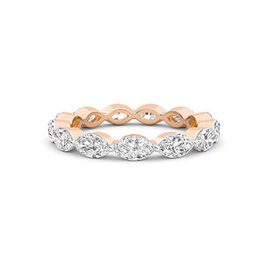 LG Diamond Ring in Rose Gold - Binson Diamonds Antwerp