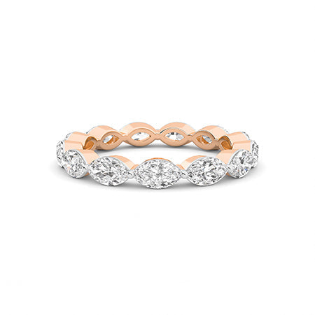LG Diamond Ring in Rose Gold - Binson Diamonds Antwerp