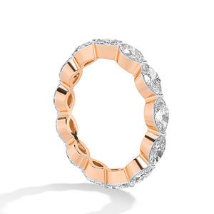 LG Diamond Ring in Rose Gold - Binson Diamonds Antwerp