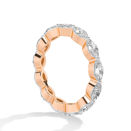 LG Diamond Ring in Rose Gold - Binson Diamonds Antwerp