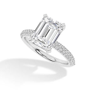 Emerald LG Diamond Ring in Yellow Gold - Binson Diamonds Antwerp