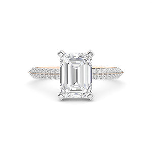 Emerald LG Diamond Ring in Yellow Gold - Binson Diamonds Antwerp
