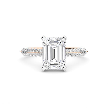 Emerald LG Diamond Ring in Yellow Gold - Binson Diamonds Antwerp