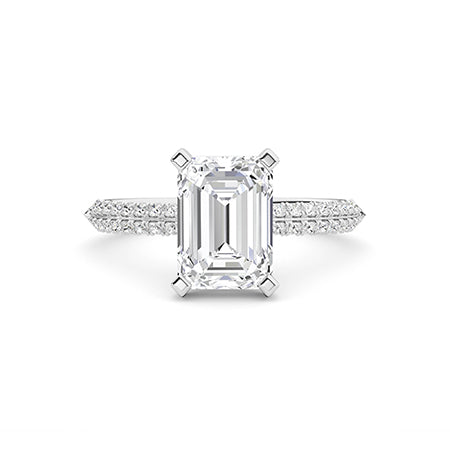 Emerald LG Diamond Ring in Yellow Gold - Binson Diamonds Antwerp