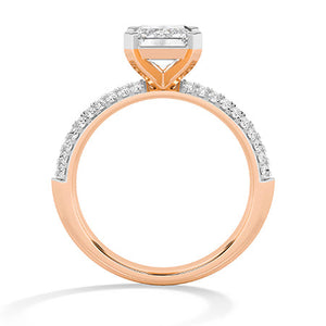 Emerald LG Diamond Ring in White Gold - Binson Diamonds Antwerp
