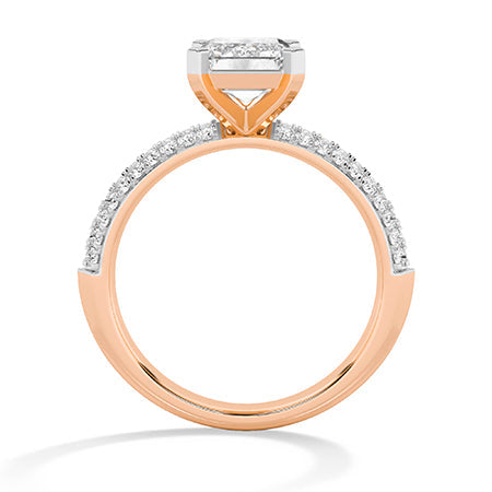 Emerald LG Diamond Ring in White Gold - Binson Diamonds Antwerp
