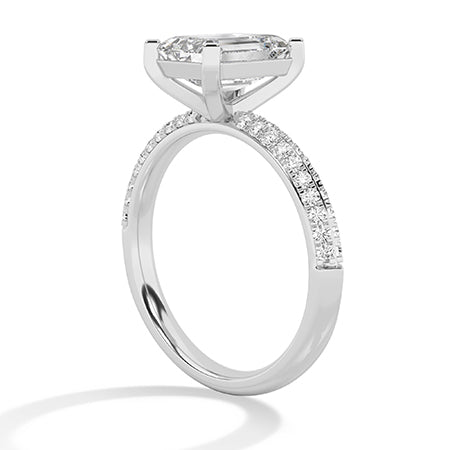Emerald LG Diamond Ring in Yellow Gold - Binson Diamonds Antwerp