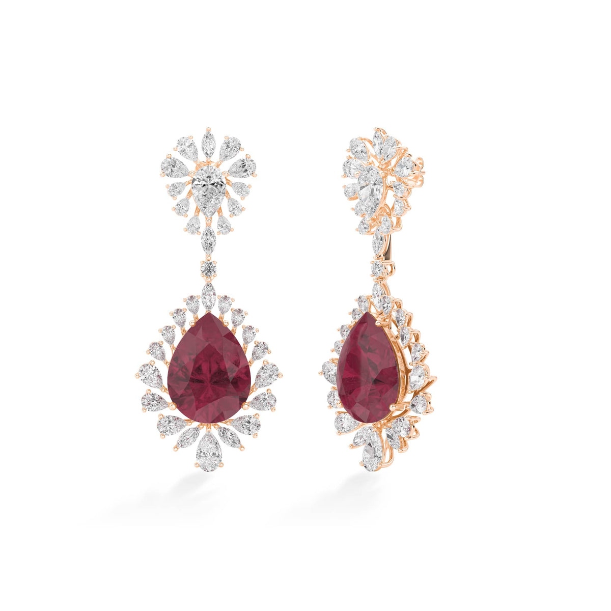 18K Lab-Grown Diamond Earrings – MER00313 - Rose Gold