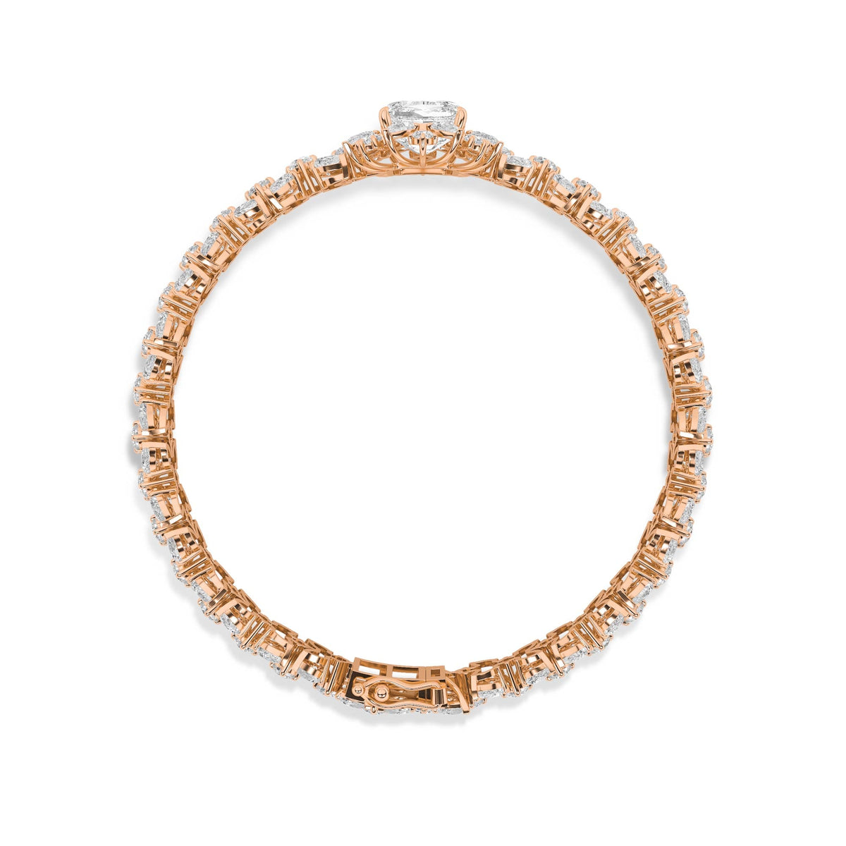18K Lab-Grown Diamond Bracelet – MLB00544 - Rose Gold