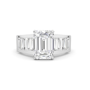 Emerald LG Diamond Ring – MLR00287 - White Gold