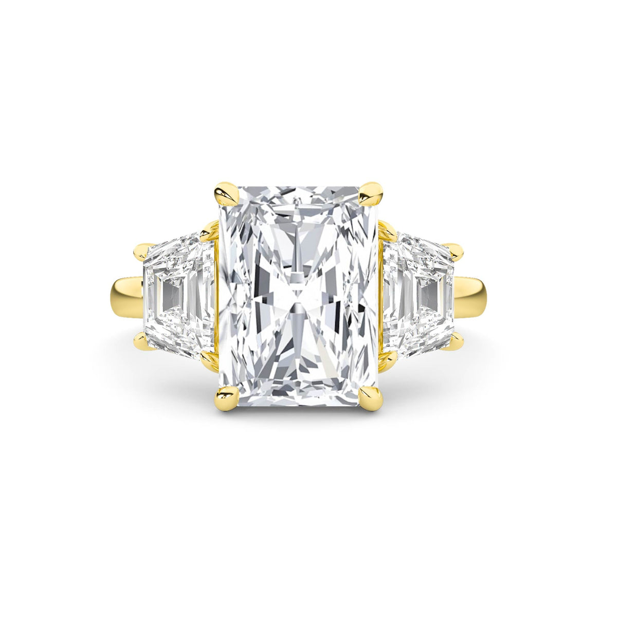 18K Lab-Grown Diamond Ring – MLR00288 - Yellow Gold