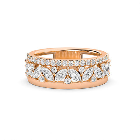 18K Lab-Grown Diamond Ring – MLR00534 - Rose Gold
