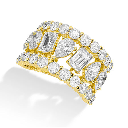 18K Lab-Grown Diamond Ring – MLR00564 - Yellow Gold