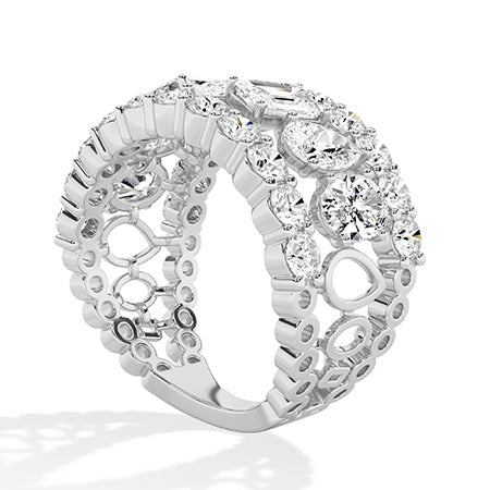 18K Lab-Grown Diamond Ring – MLR00564 - White Gold