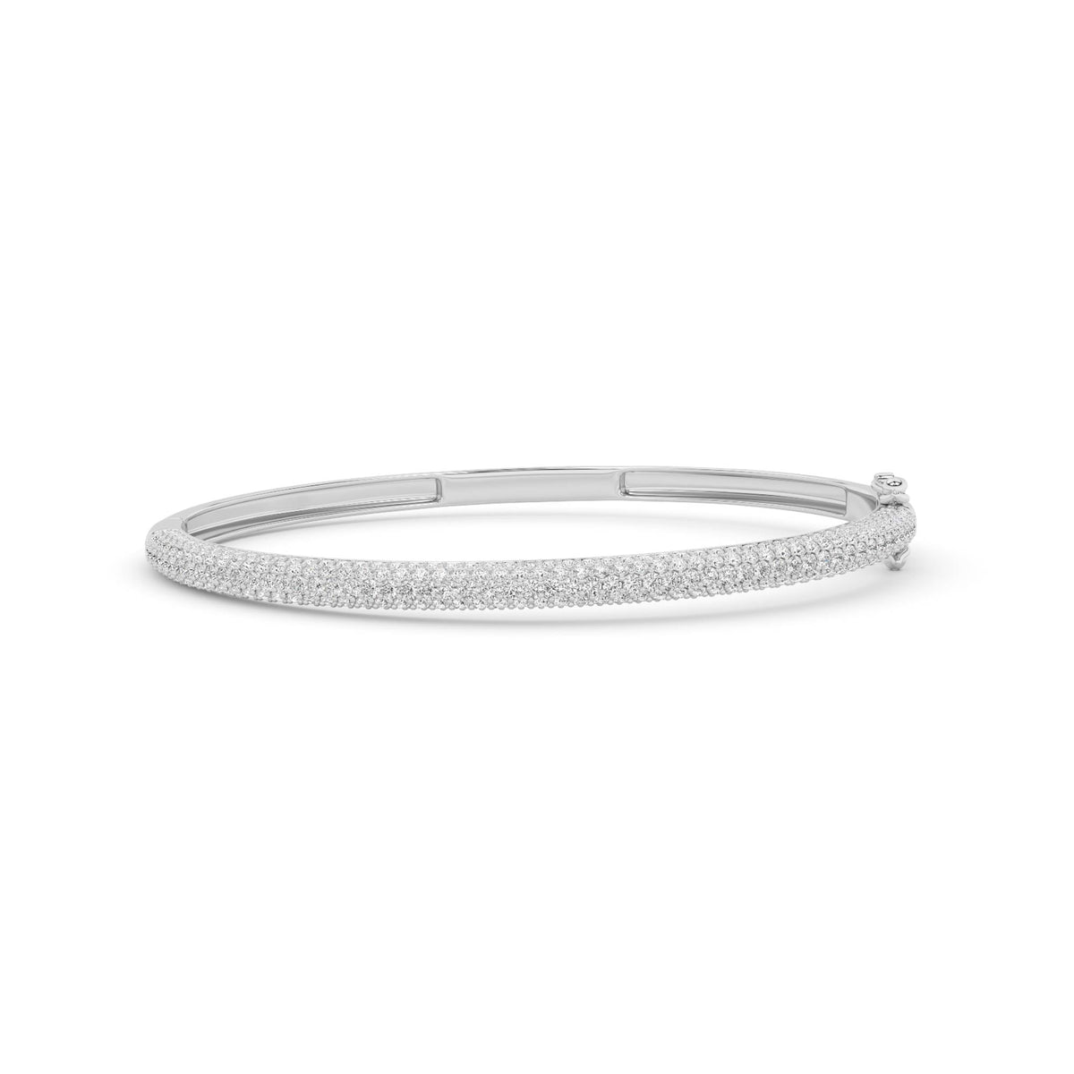 18K Lab-Grown Diamond Bangle – MOV00315 - White Gold