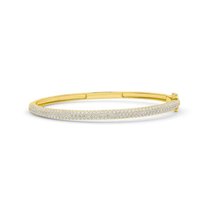 18K Lab-Grown Diamond Bangle – MOV00315 - Yellow Gold