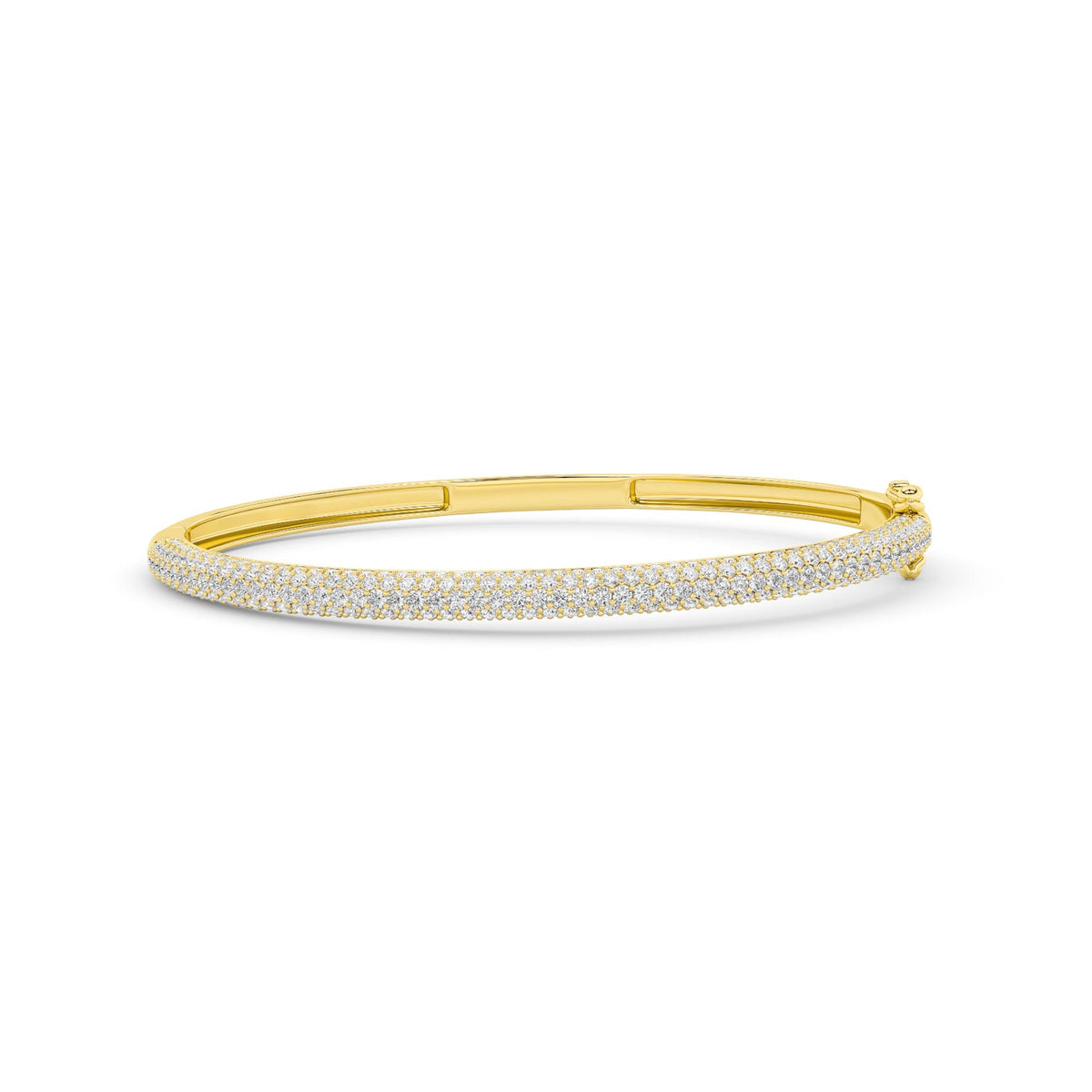 18K Lab-Grown Diamond Bangle – MOV00315 - Yellow Gold