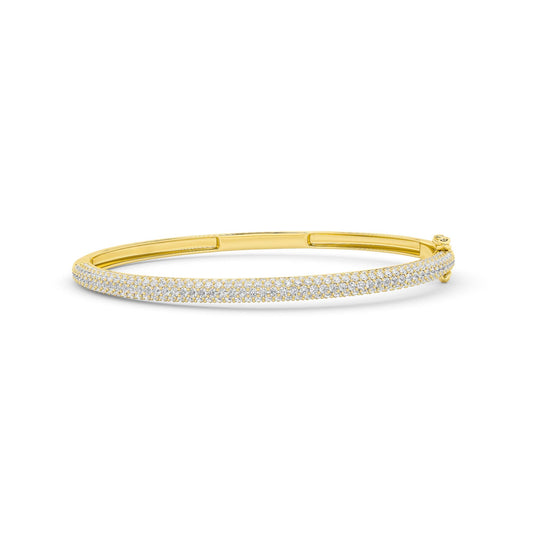 18K Lab-Grown Diamond Bangle – MOV00315 - Yellow Gold