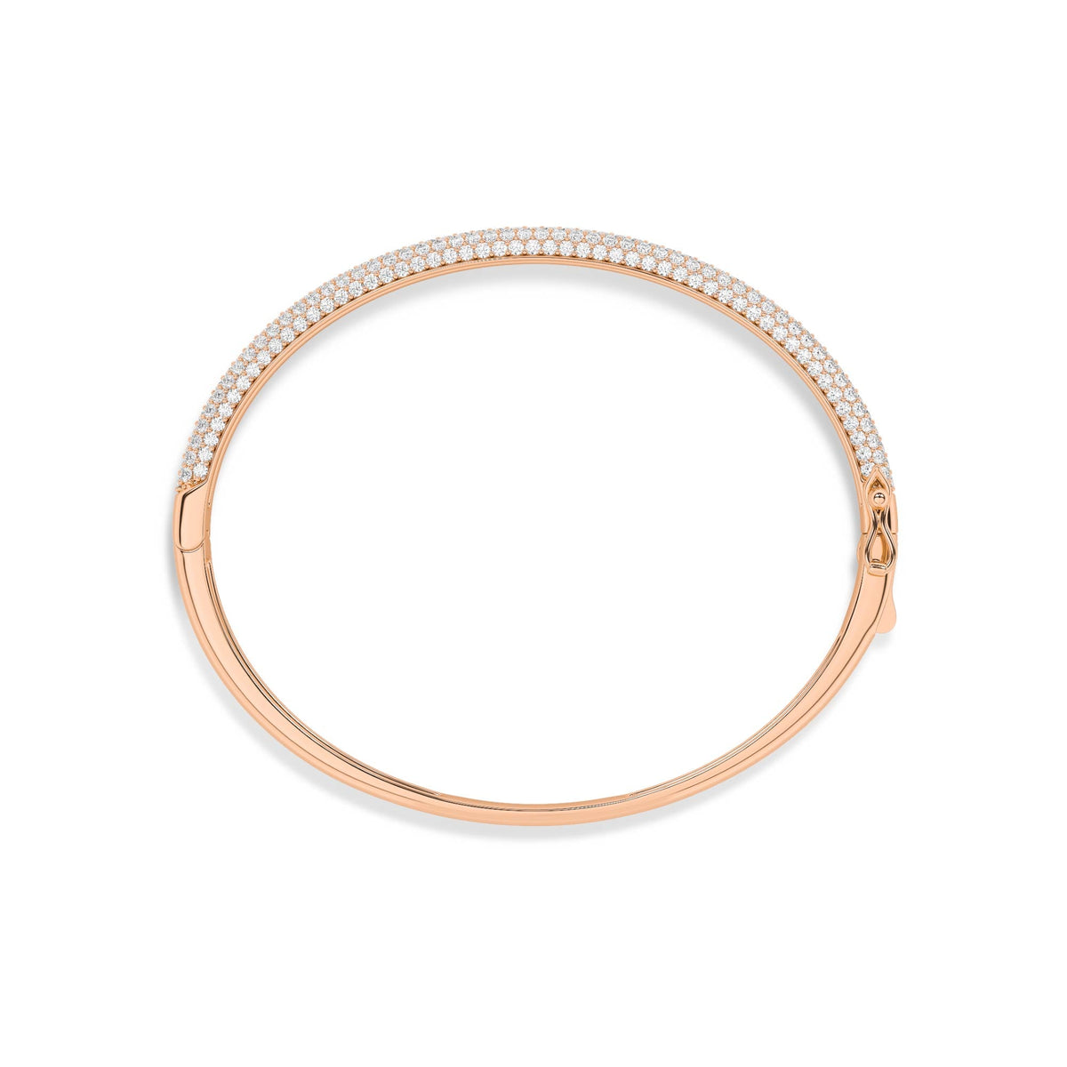 18K Lab-Grown Diamond Bangle – MOV00315 - Rose Gold