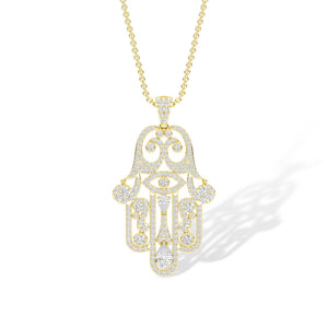 18K Lab-Grown Diamond Pendant – MPT00317 - Yellow Gold