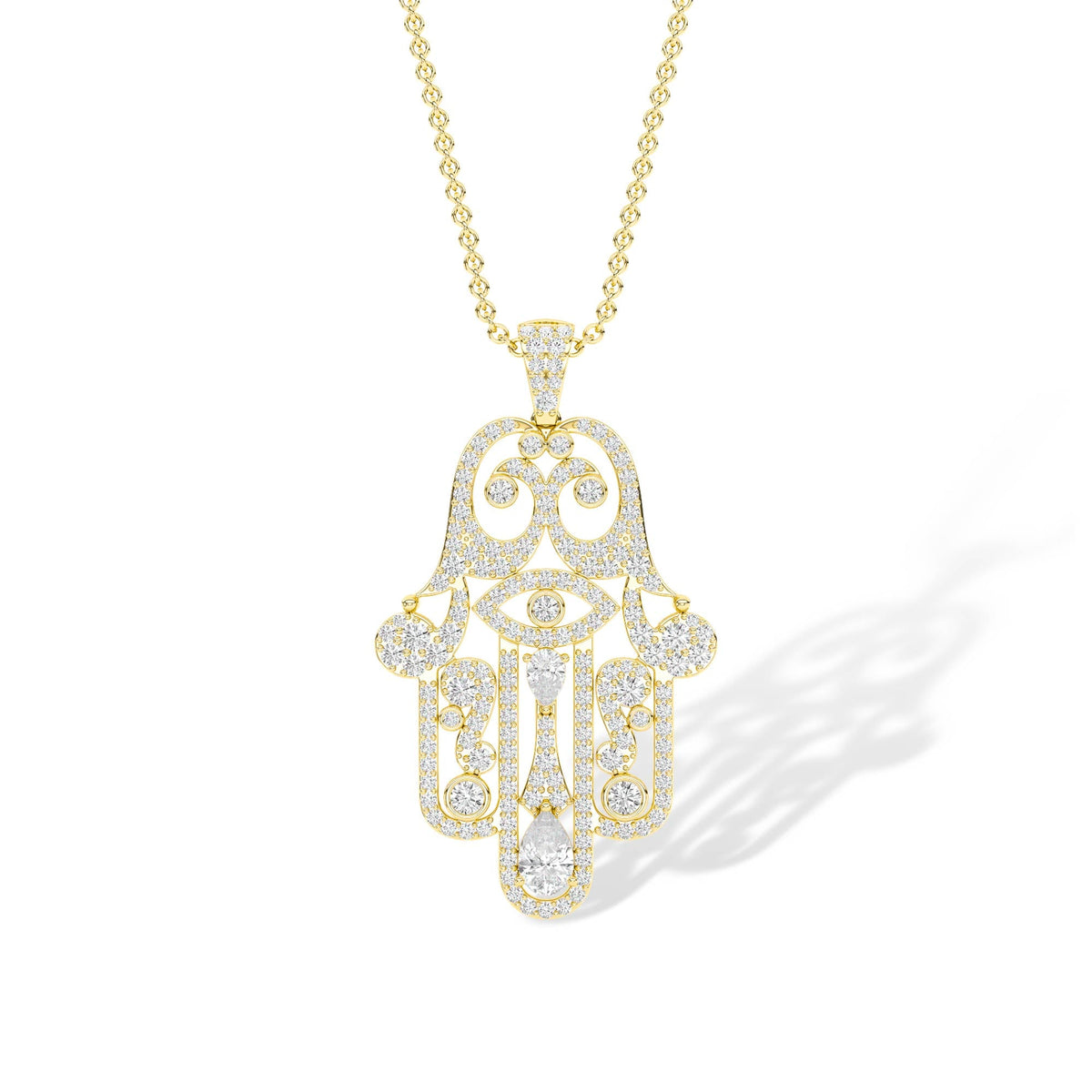 18K Lab-Grown Diamond Pendant – MPT00317 - Yellow Gold